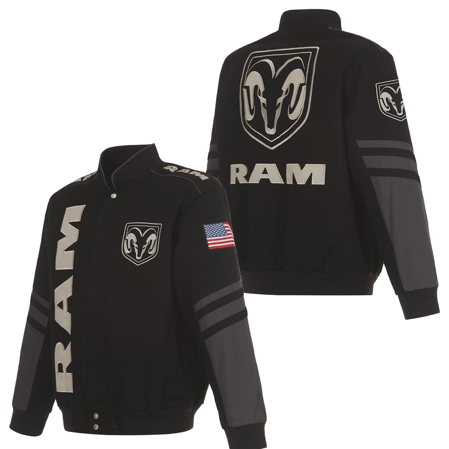 Dodge RAM Jacke Bestickt mit Dodge RAM Logo Schwarz