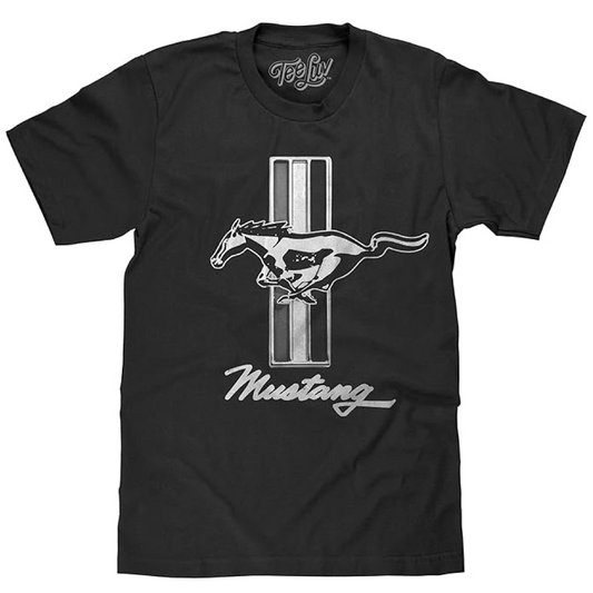 Ford Mustang T-Shirt Mustang Classic Tribar Logo Schwarz