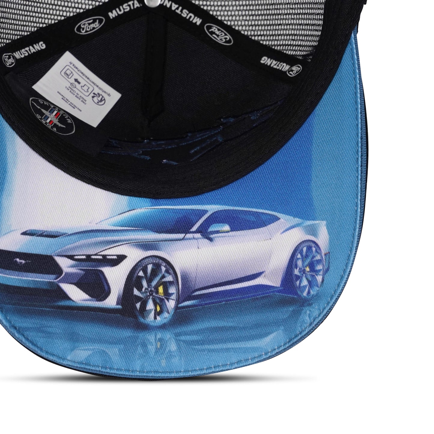 Ford Mustang Baseball Cap Pony Trucker Cap Schwarz/Petrol