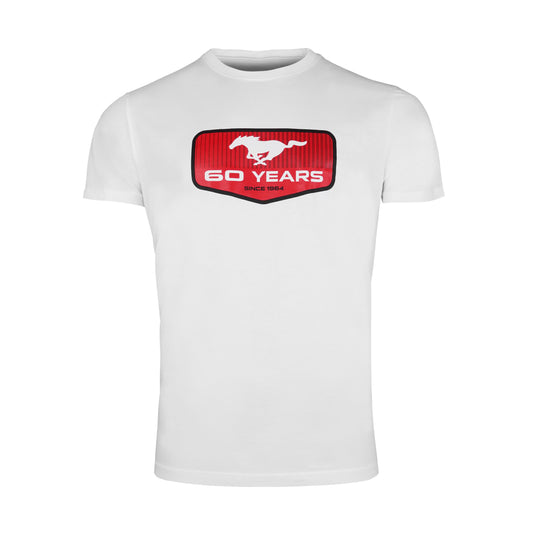 Mustang T-Shirt Ford Mustang 60 Years Logo Weiß
