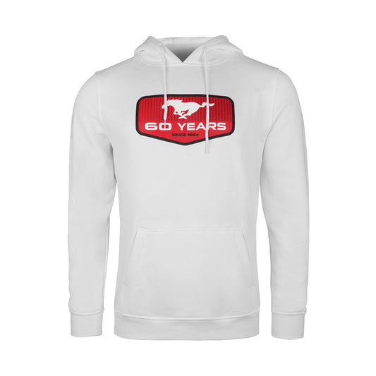 Ford Mustang Hoodie Mustang 60 Years Logo Weiß - Limited Edition