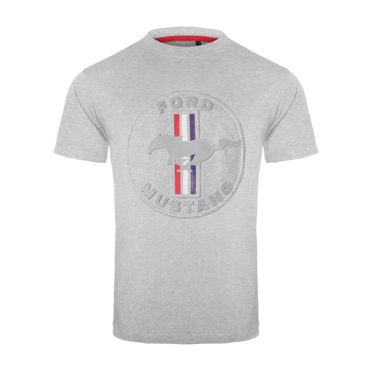 Ford Mustang T-Shirt Ford Mustang Vintage Tribar Logo Hellgrau
