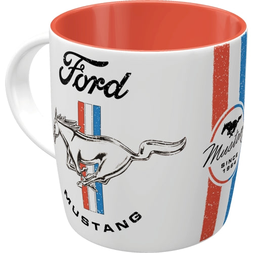 Ford Mustang Tasse mit Tribar Logo Print Vintage Style