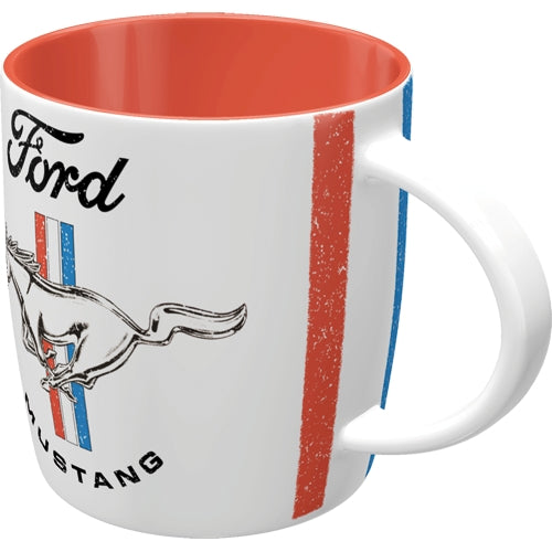 Ford Mustang Tasse mit Tribar Logo Print Vintage Style