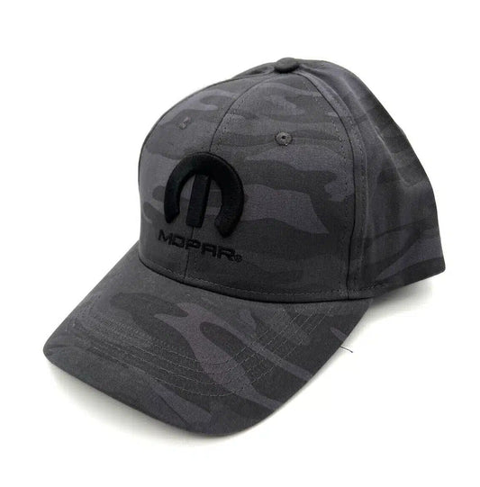 Mopar Basecap mit schwarzem Mopar Logo Camouflage Grau