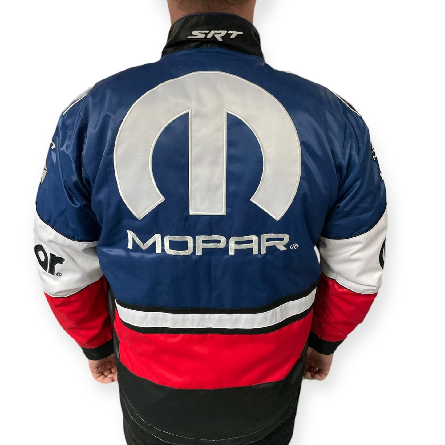 MOPAR Jacke Bestickt mit MOPAR Logos SRT HEMI Blau/Weiß/Rot