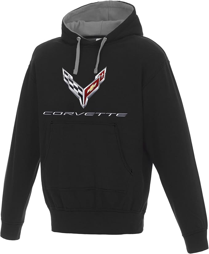 Corvette C8 Hoodie Sweatshirt mit C8 Logo Schwarz