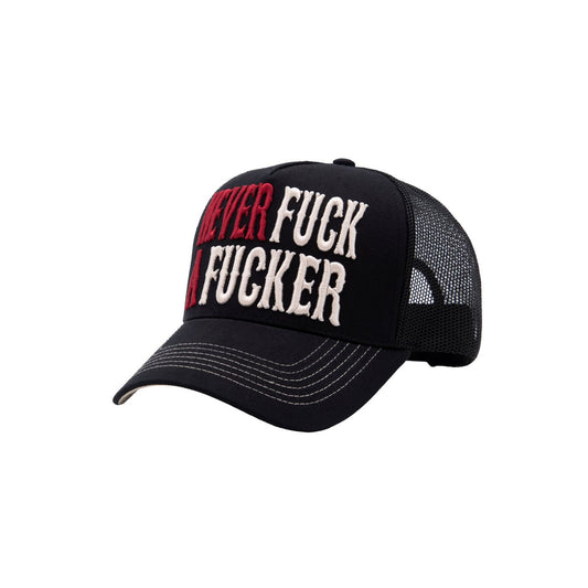 King Kerosin Trucker Cap «Never Fuck A Fucker» Schwarz