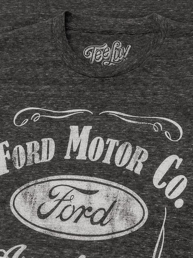 Ford T-Shirt mit Ford "American Made Muscle" Logo Dunkelgrau