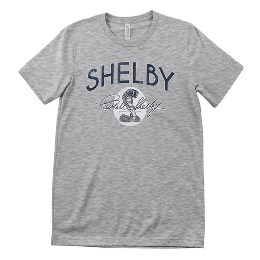 Shelby T-Shirt Shelby Vintage Cobra Logo Hellgrau
