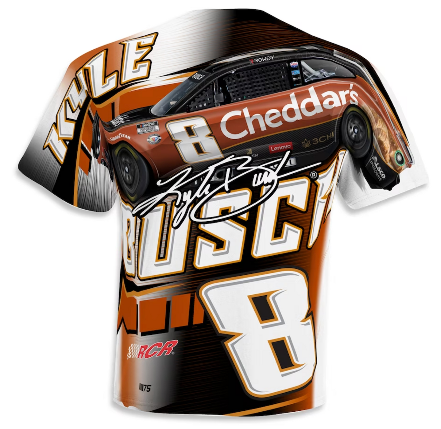 NASCAR T-Shirt Kyle Busch Childress Racing Team Collection White Sublimated Accelerator T-Shirt