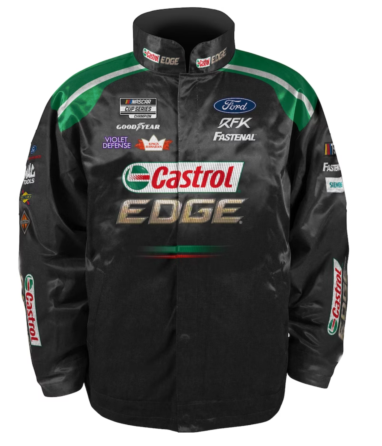 NASCAR Jacke Brad Keselowski RFK Racing Black Castrol Edge Nylon Uniform Jacket
