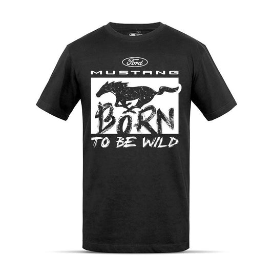 Ford Mustang T-Shirt Ford Mustang Born To Be Wild Schwarz
