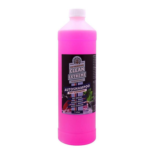 CLEANEXTREME Autoshampoo Konzentrat STRAWBERRY mit Wachs 1 Liter