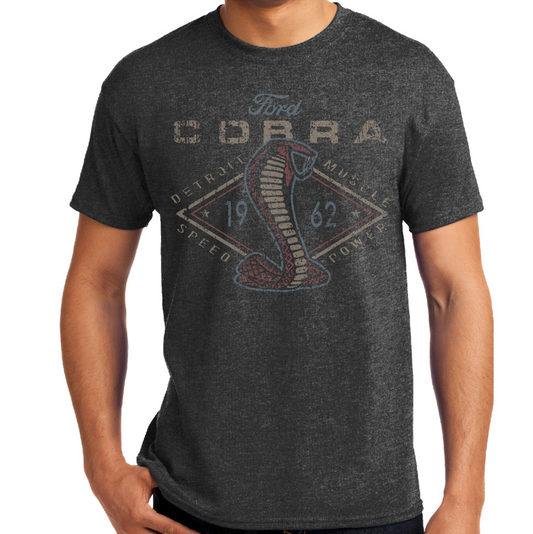 Shelby Cobra T-Shirt Shelby Super Snake Logo Dunkelgrau