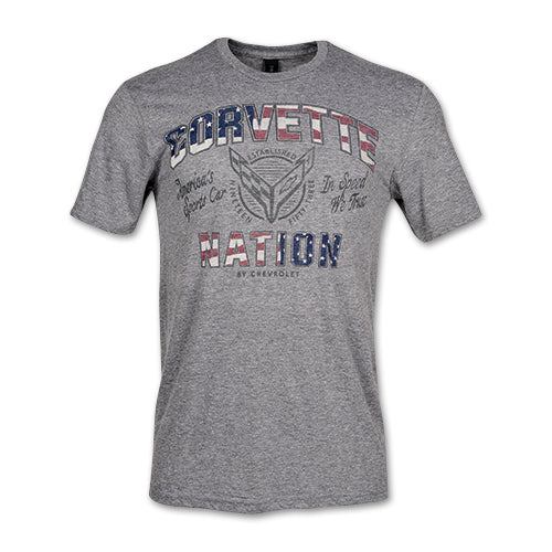 Corvette Nation T-Shirt Corvette New Generation Motiv Anthrazit