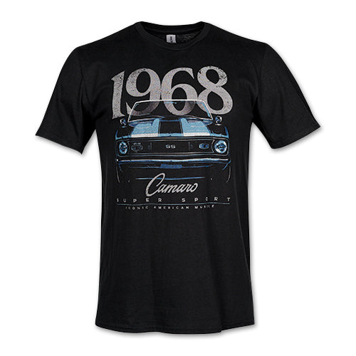Camaro T-Shirt Camaro 1968 Iconic American Muscle Motiv Schwarz