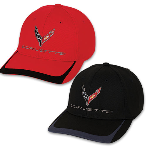 Corvette C8 Colorblock Cap mit Corvette Logo Flag