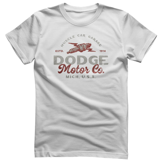 Dodge T-Shirt Dodge Motor Co Spark Plug Weiß
