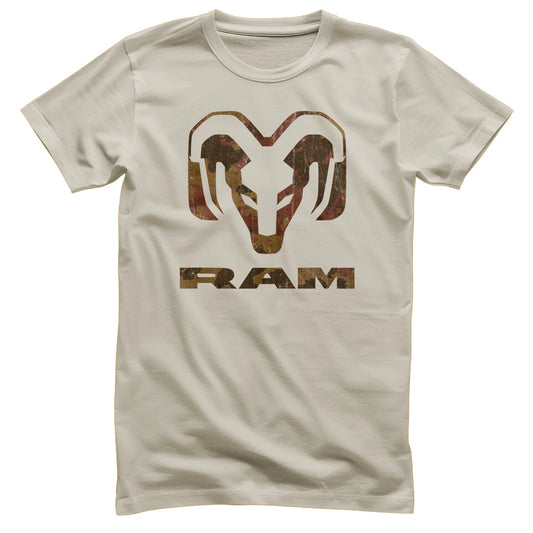 Dodge RAM T-Shirt mit RAM Camo Logo Khaki
