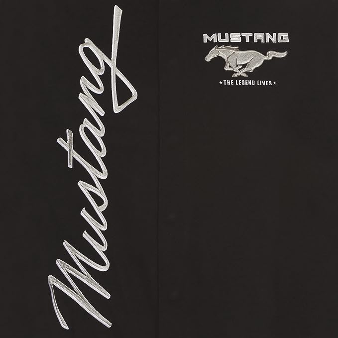 Ford Mustang Jacke Bestickt Mustang Logo Schwarz