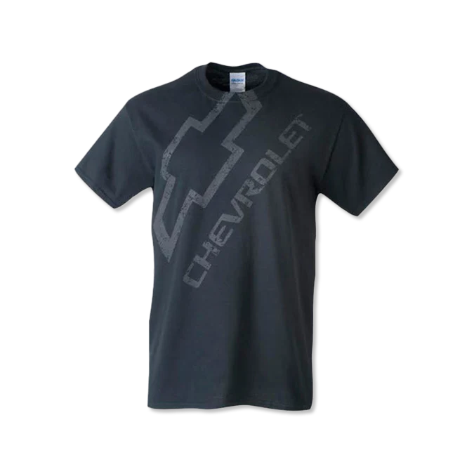 Chevrolet T-Shirt Chevy Bowtie Distressed Used Look Schwarz