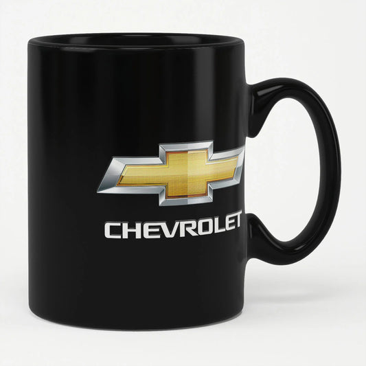 Chevrolet Kaffeetasse Chevy Bowtie Logo Schwarz