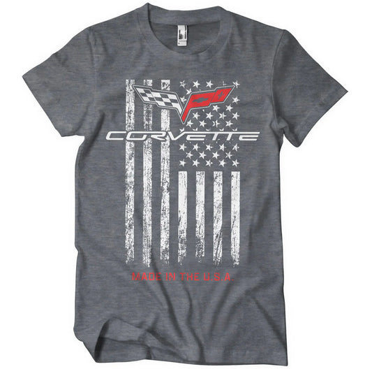 Corvette T-Shirt Corvette C6 Made In The USA Dunkelgrau