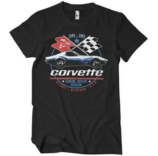 Corvette C3 T-Shirt Corvette C3 GM Division Logo Schwarz