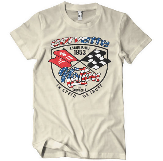 Corvette T-Shirt Corvette Nation Established 1953 Beige