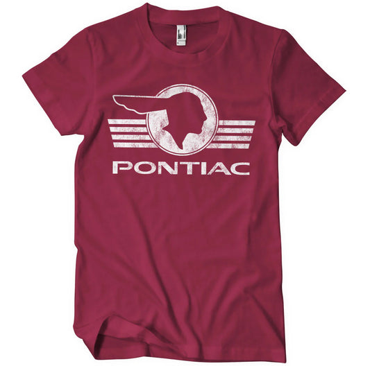 Pontiac T-Shirt Pontiac Retro Logo Dunkelrot