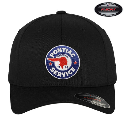 Pontiac Basecap Flexcap mit Pontiac Service Logo Schwarz