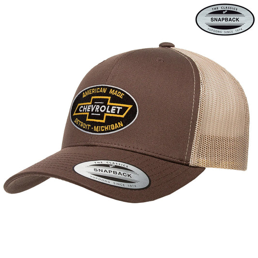 Chevrolet Basecap Chevy American Made Premium Trucker Cap Braun