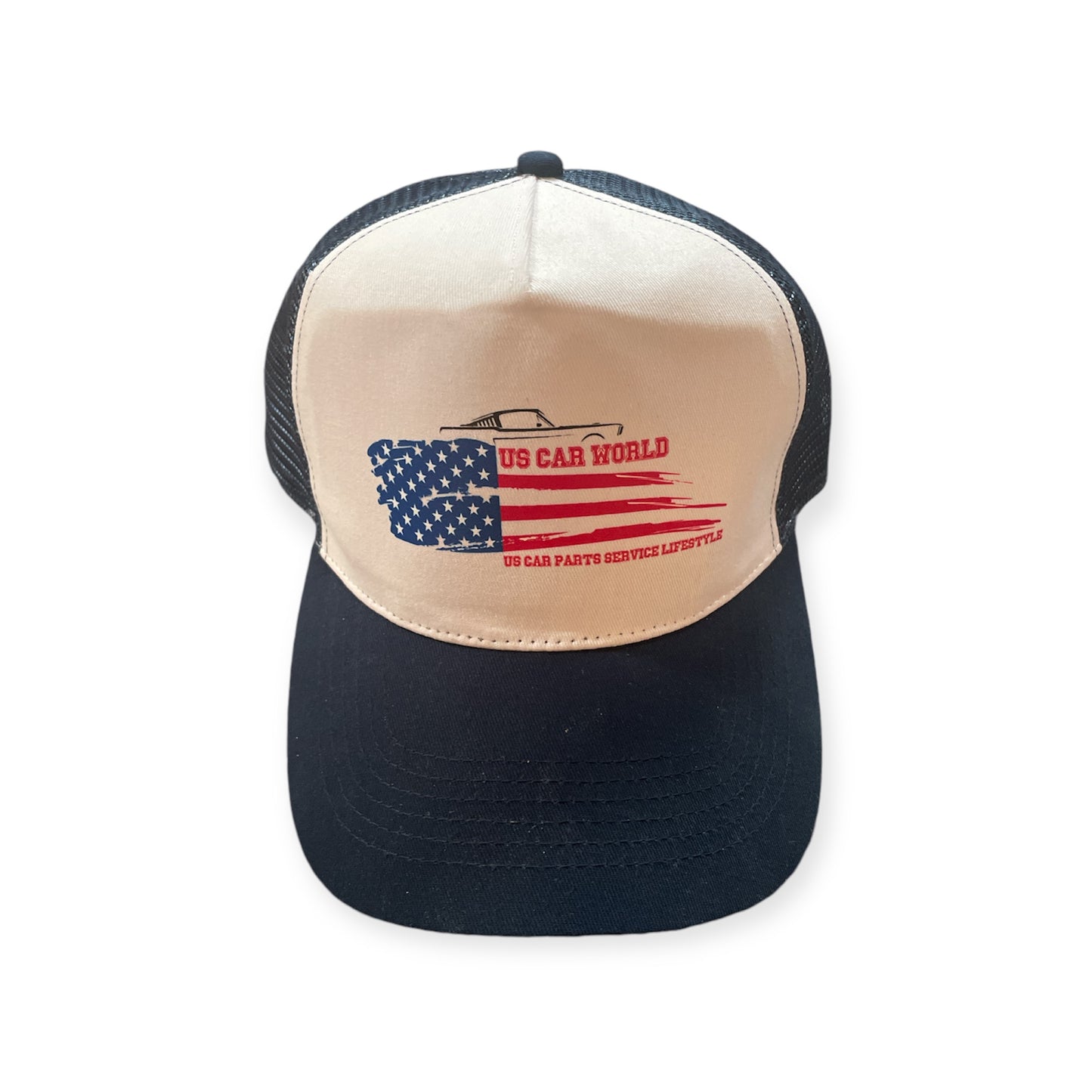 US Car World Basecap Trucker Cap Navy/White