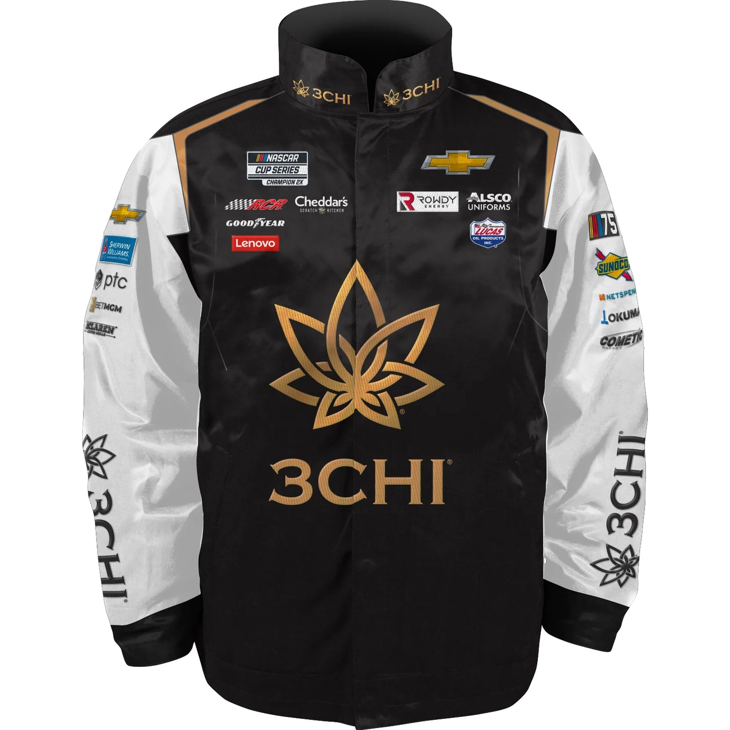 NASCAR Jacke Kyle Busch 3CHI Uniform Jacke Schwarz/Weiß