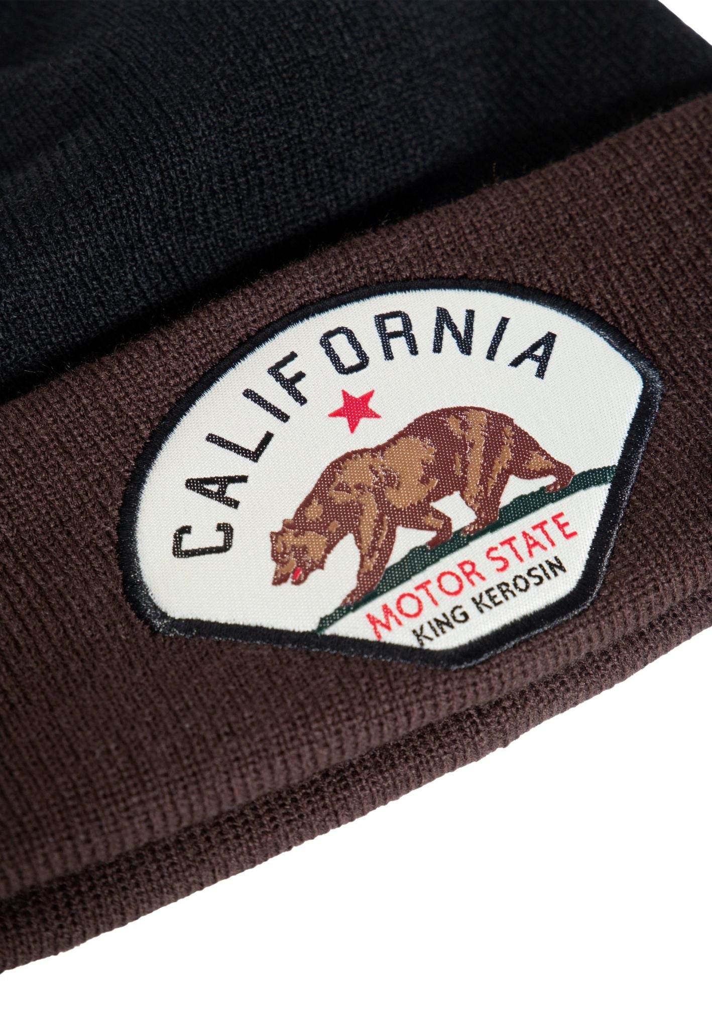 King Kerosin Strickmütze «California Motor State» Braun