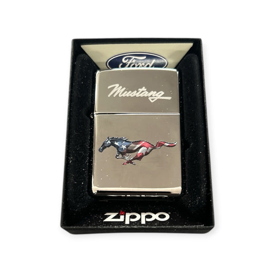 Ford Mustang Zippo Sturmfeuerzeug Running Horse USA