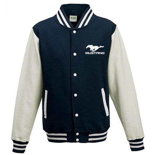 Ford Mustang Collegejacke Mustang Running Horse Navy/Weiß