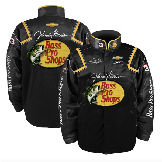 NASCAR Jacke Dale Earnhardt Jr Bass Pro Shops Uniform Jacke Schwarz