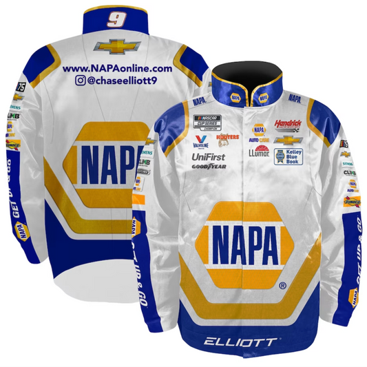 NASCAR Jacke Chase Elliott Hendrick Motorsports NAPA Uniform Jacke Weiß
