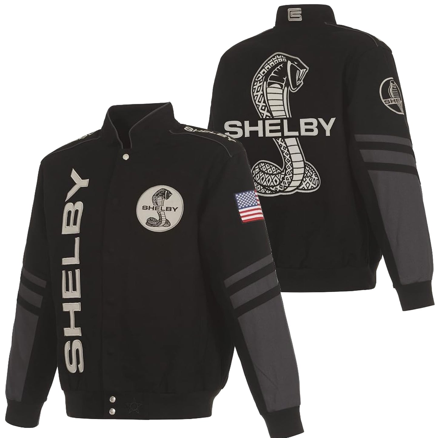 Shelby Jacke Bestickt Shelby Logo Schwarz