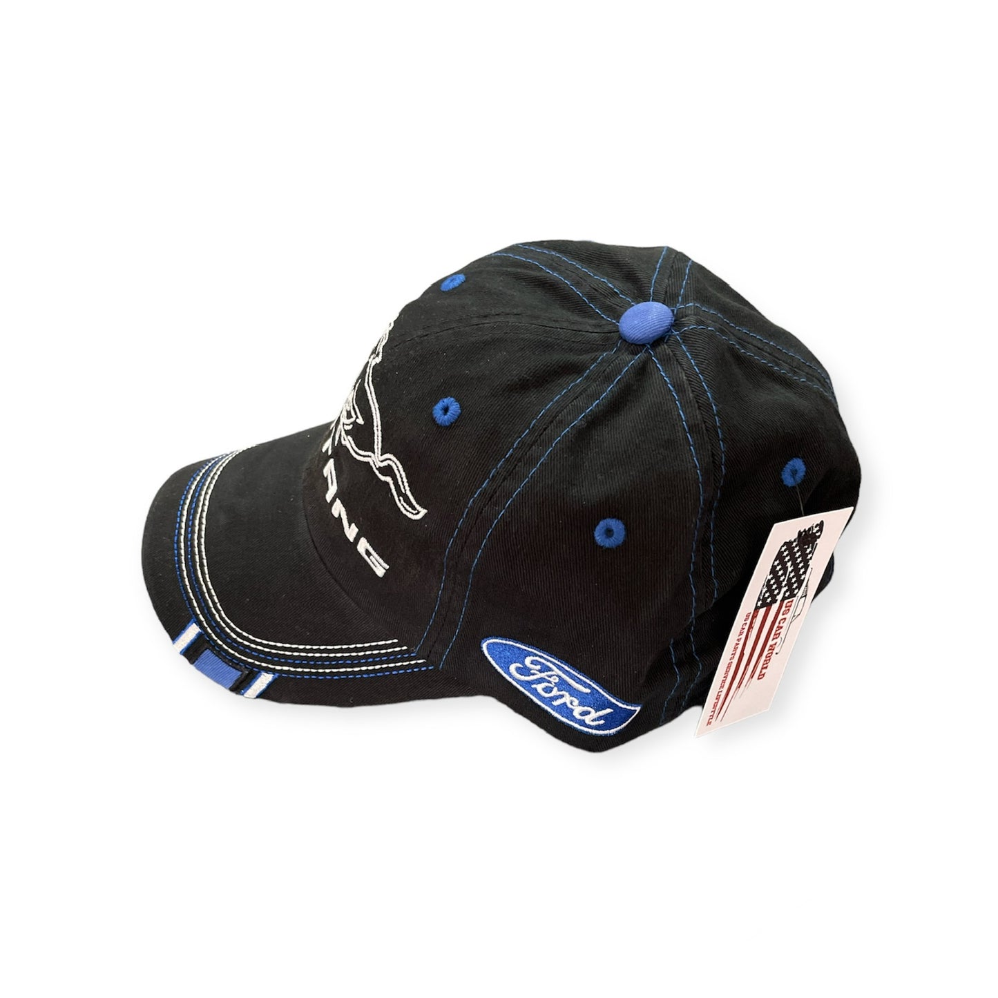 Ford Mustang Basecap Mustang Running Horse Double Stripe Schwarz