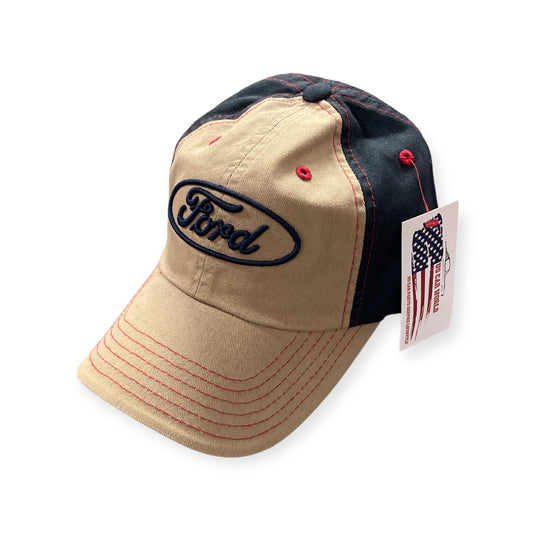 Ford Basecap Ford Oval Logo Cap Ford Classic Logo Blau/Beige