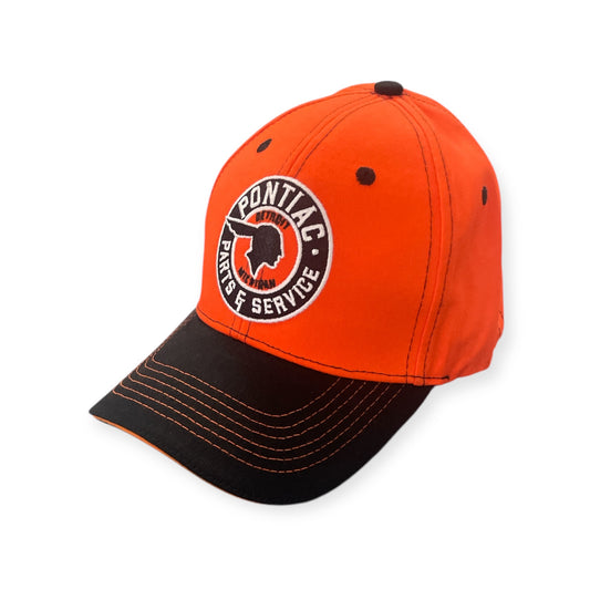 Pontiac Basecap Buck Parts & Service Logo Orange/Schwarz