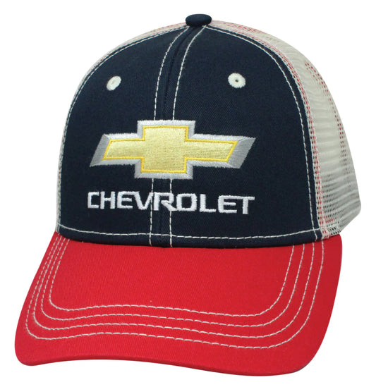 Chevrolet Basecap Chevy Bowtie Trucker Cap Blau/Rot/Beige