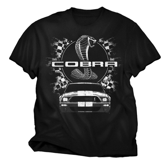 Shelby Cobra T-Shirt Shelby Mustang Motiv Schwarz