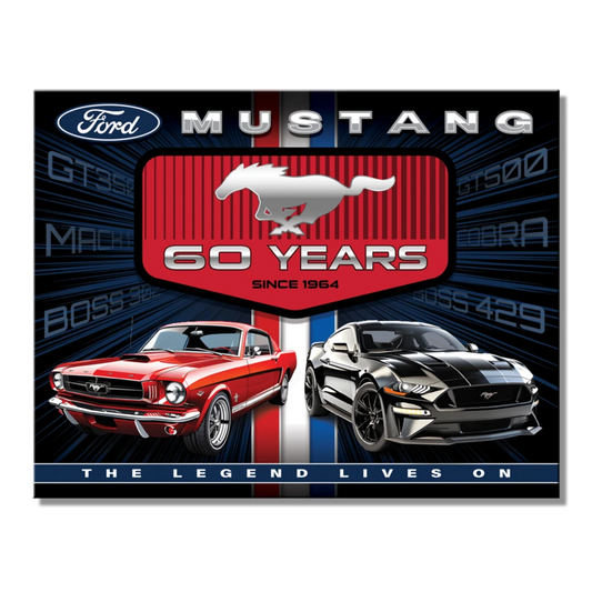 Ford Mustang Blechschild 60 Years