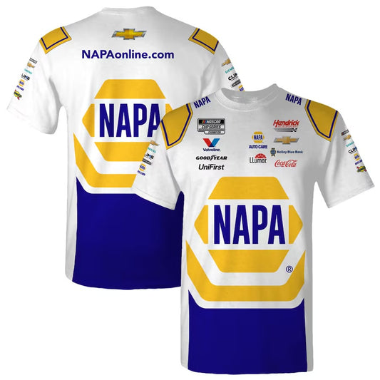 NASCAR T-Shirt Chase Elliott Hendrick Motorsports NAPA Sublimated Pit Crew T-Shirt