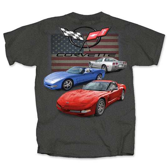 Corvette C5 T-Shirt Corvette C5 Collage Red White And Blue