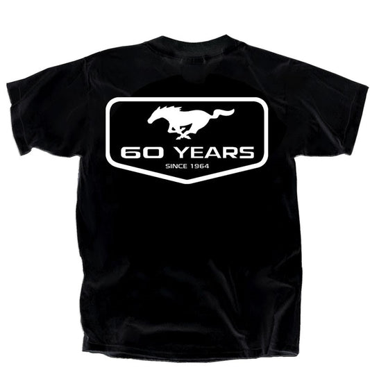 Mustang T-Shirt Ford Mustang 60th Anniversary Logo Schwarz